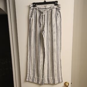 Jolt Women's Striped Chinos - Blue and White